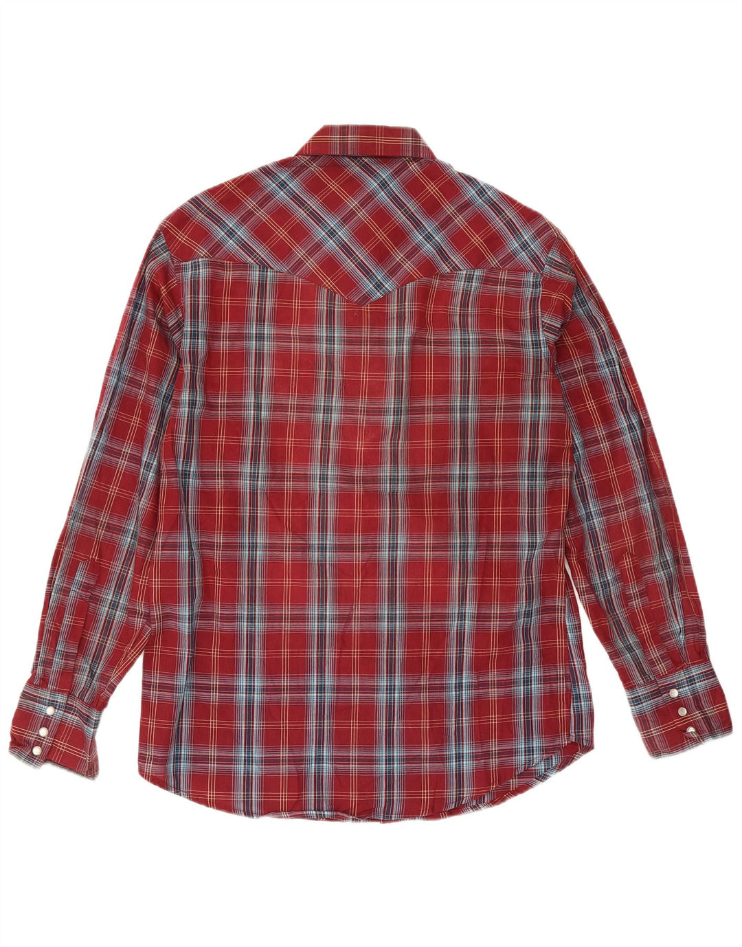 Wrangler Western skjorte til mænd Medium Bourgogne ternet