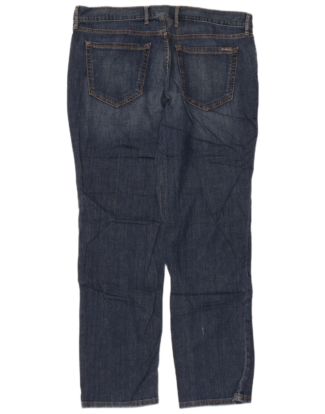 EDDIE BAUER Kvinde Kæreste Distressed Straight Jeans W36 L30 Blå