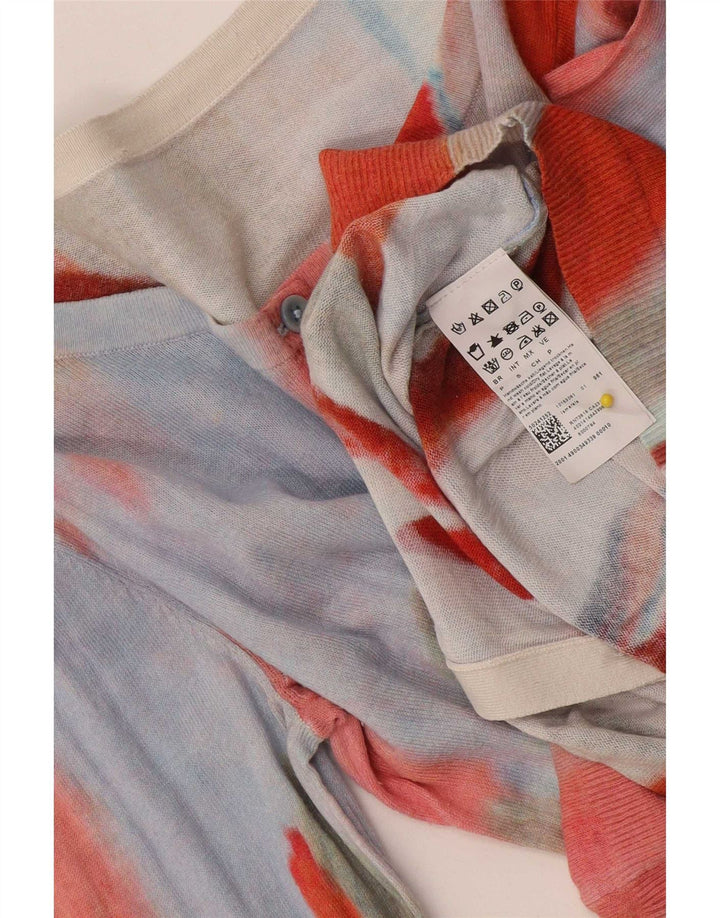 Hugo Boss kvinders abstrakt mønster cardigan sweater UK 10 Small Multicoloure