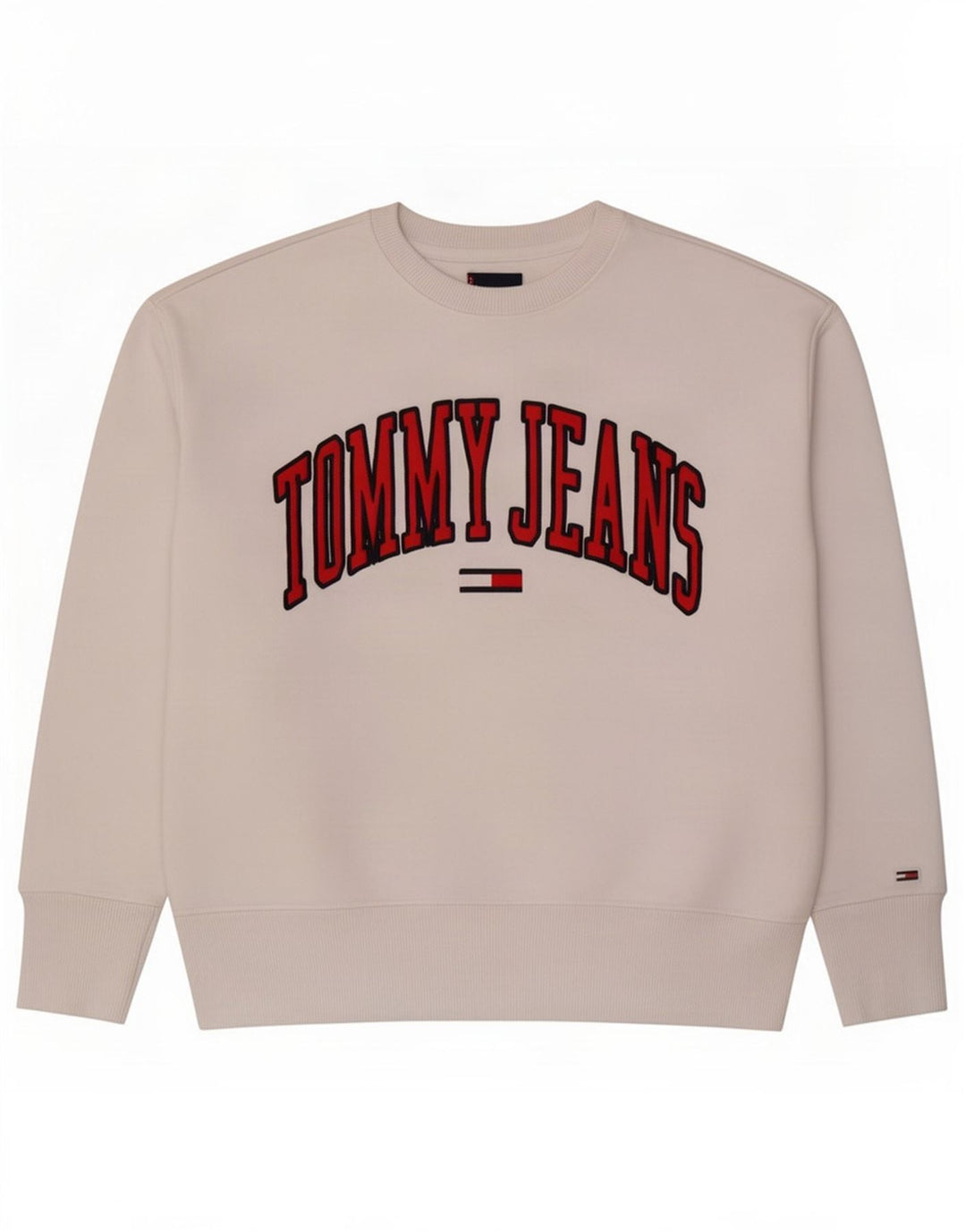 Tommy Hilfiger Dame Grafisk Sweatshirt Jumper UK 14 Medium White