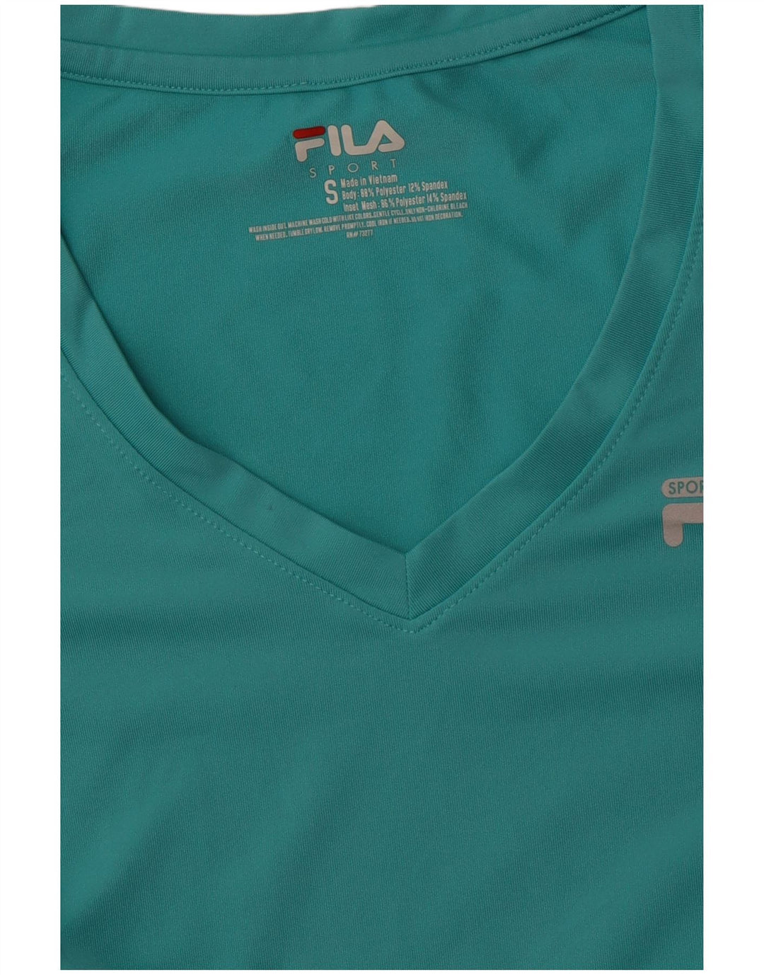 FILA T-shirt top til kvinder DK 8 Lille turkis polyester