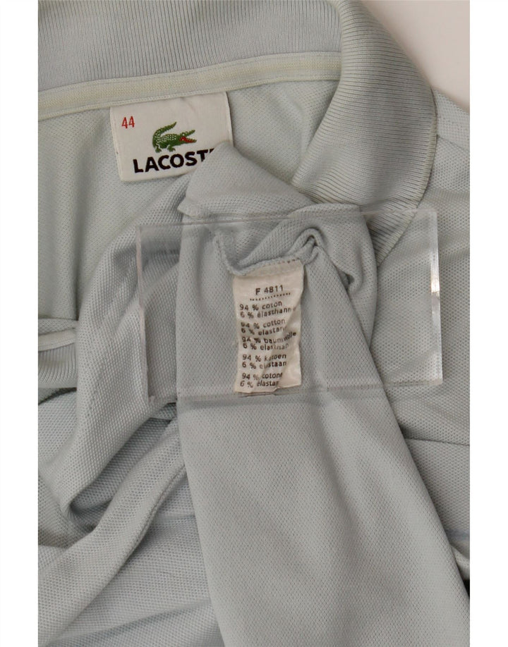 LACOSTE Womens Polo Shirt Size 44 Large Blue Cotton