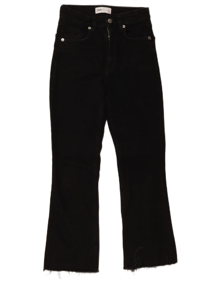 Zara Dame Flared Jeans EU 34 2XS W24 L25 Sort