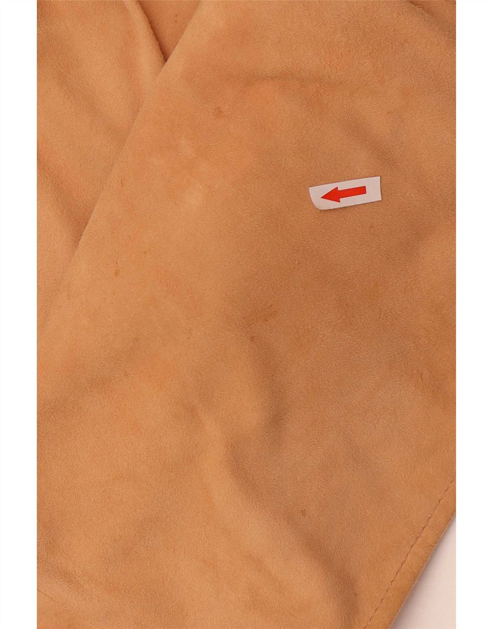 Vintage kvinders højtaljede ruskindsbermudashorts W28 medium brun
