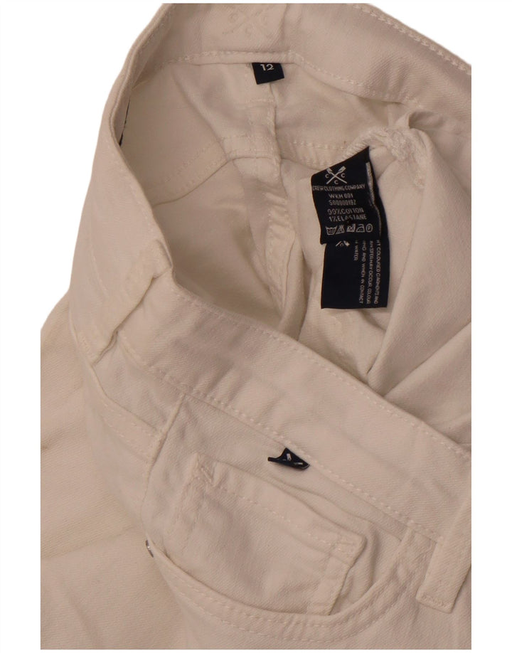 CREW TØJ Dame Slim Casual Bukser UK 12 Medium W30 L29 White