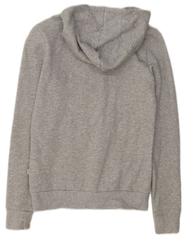 Puma Graphic Hoodie Jumper UK 6 XS Grå Flecked Bomuld