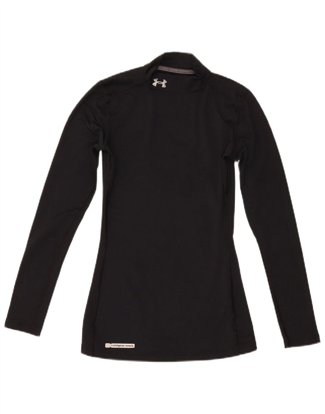 Under Armour Dame Cold Gear Top Langærmet UK 4 XS Sort Polyester