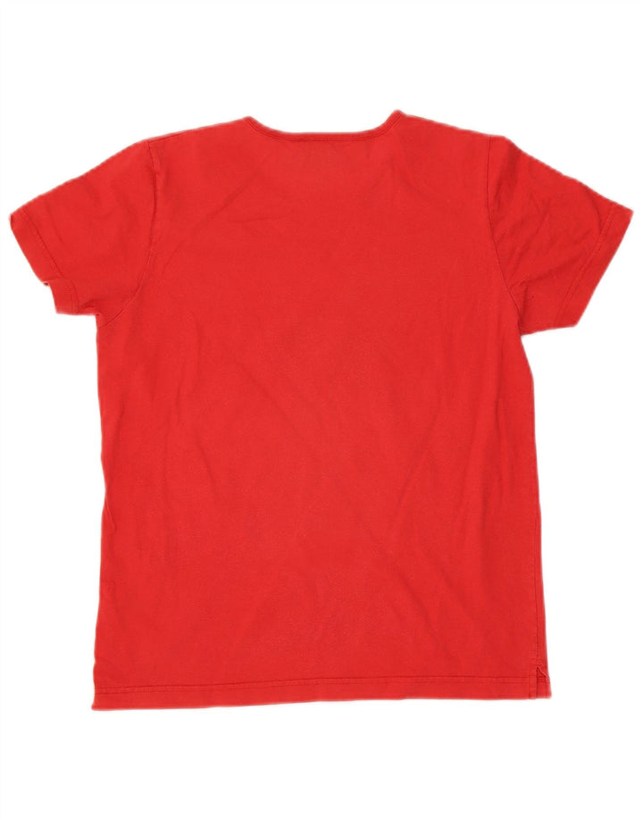 Champion Dame Grafisk T-Shirt Top UK 12 Medium Rød