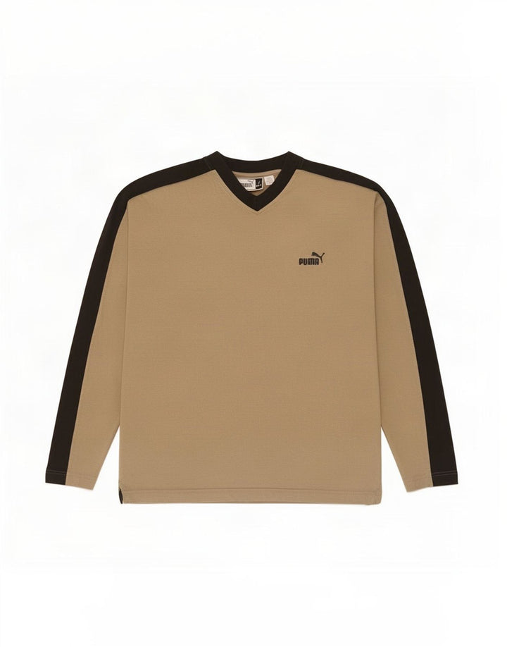 Puma Herre Top Langærmet Stor Beige Colourblock