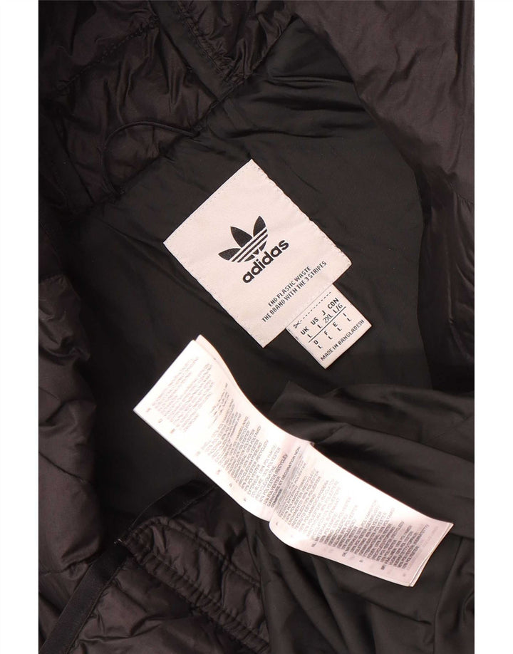 Adidas Herre hættepolstret jakke UK 40 Stor sort polyamid