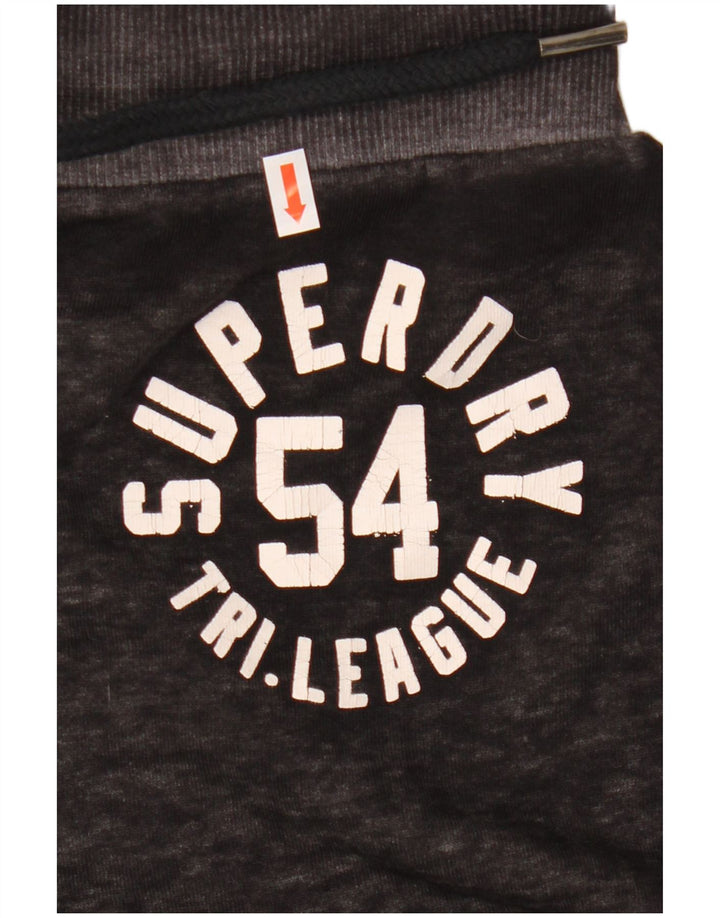Superdry grafisk mininederdel til kvinder, medium W30, sort flækket bomuld
