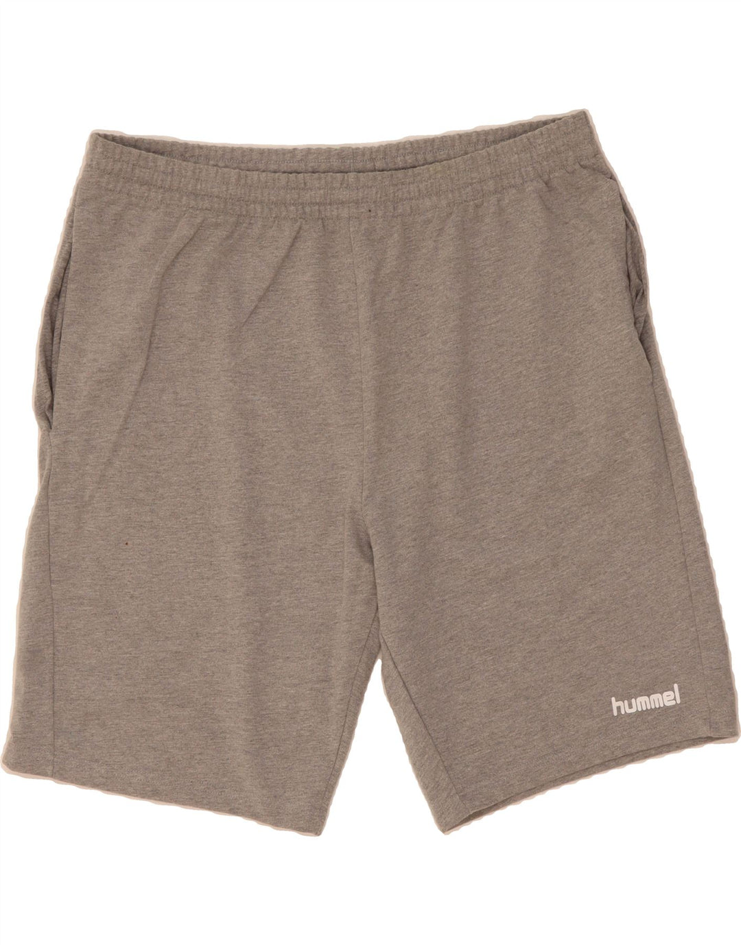 HUMMEL Mens Graphic Sport Shorts XL Grey Cotton Vintage Hummel and Second-Hand Hummel from Messina Hembry 