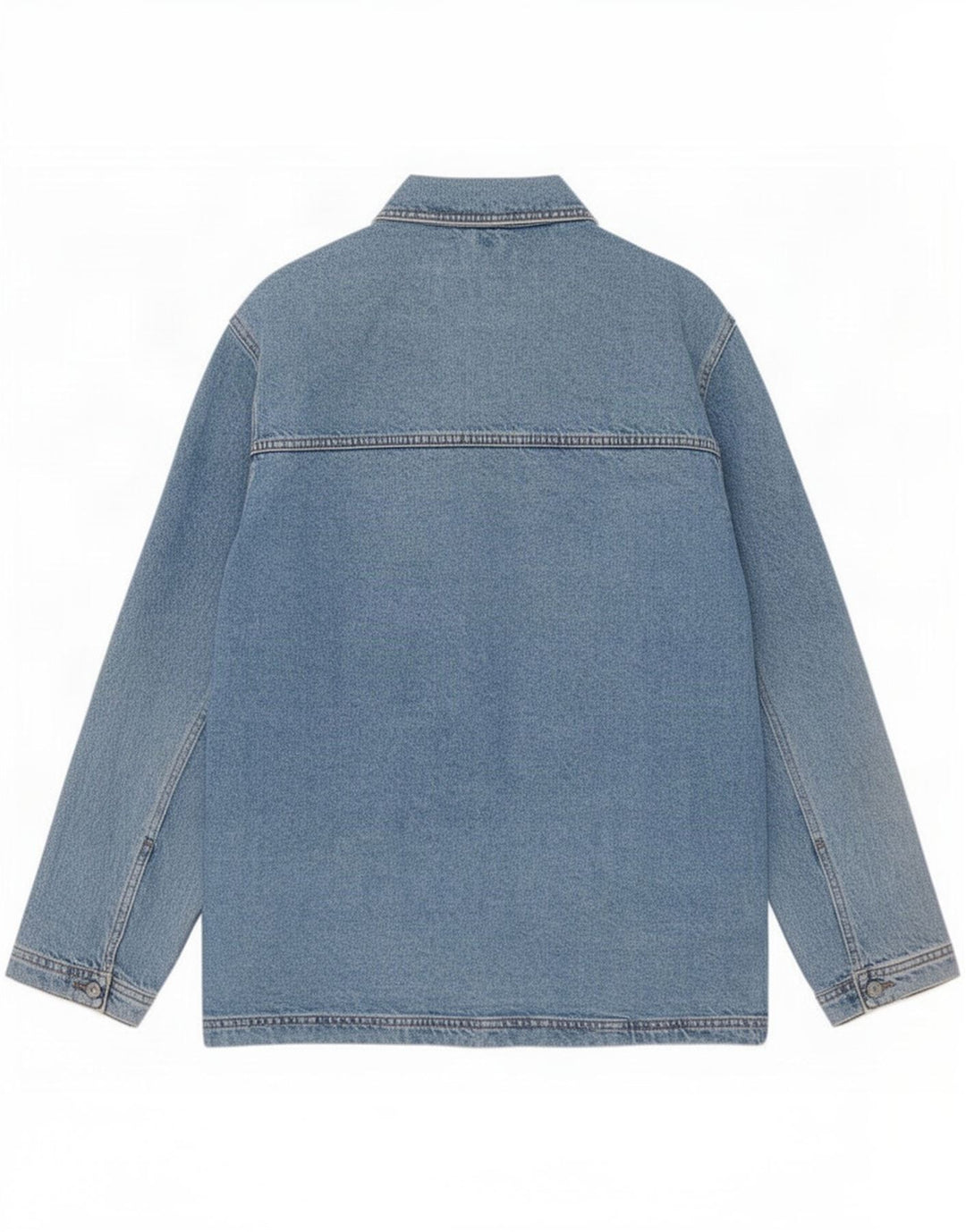 Topshop Dame Oversized Denim Jacket UK 10 Small Blue Cotton