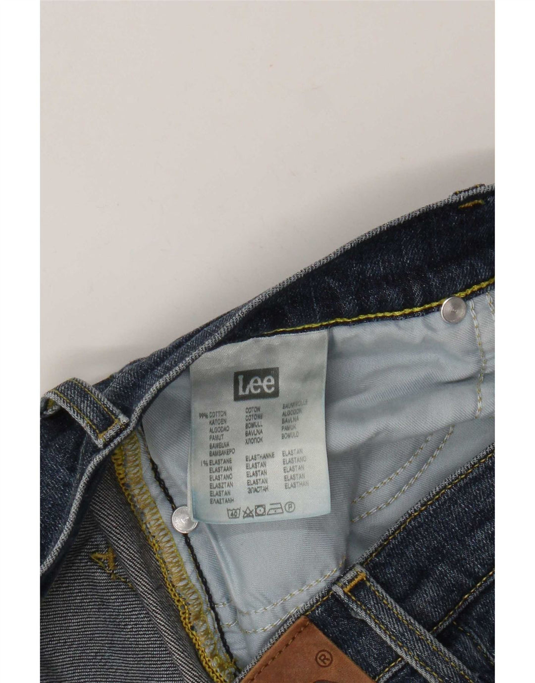 Lee Mens Powell Slim Jeans W34 L34 Marineblå Bomuld
