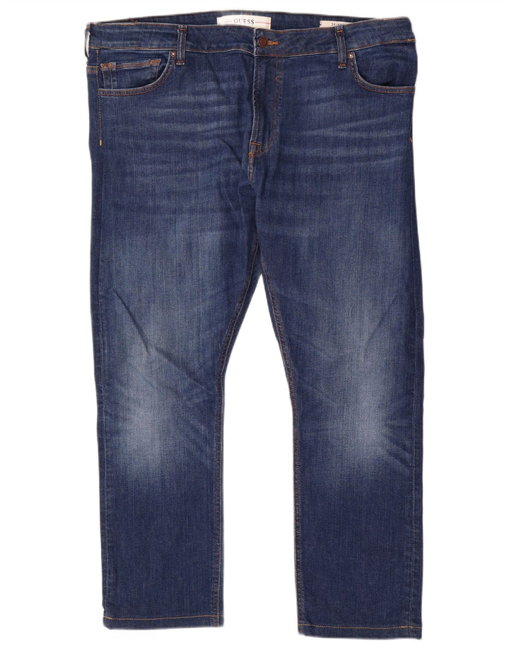 GUESS Skinny Jeans til mænd W42 L28 Blå polyester