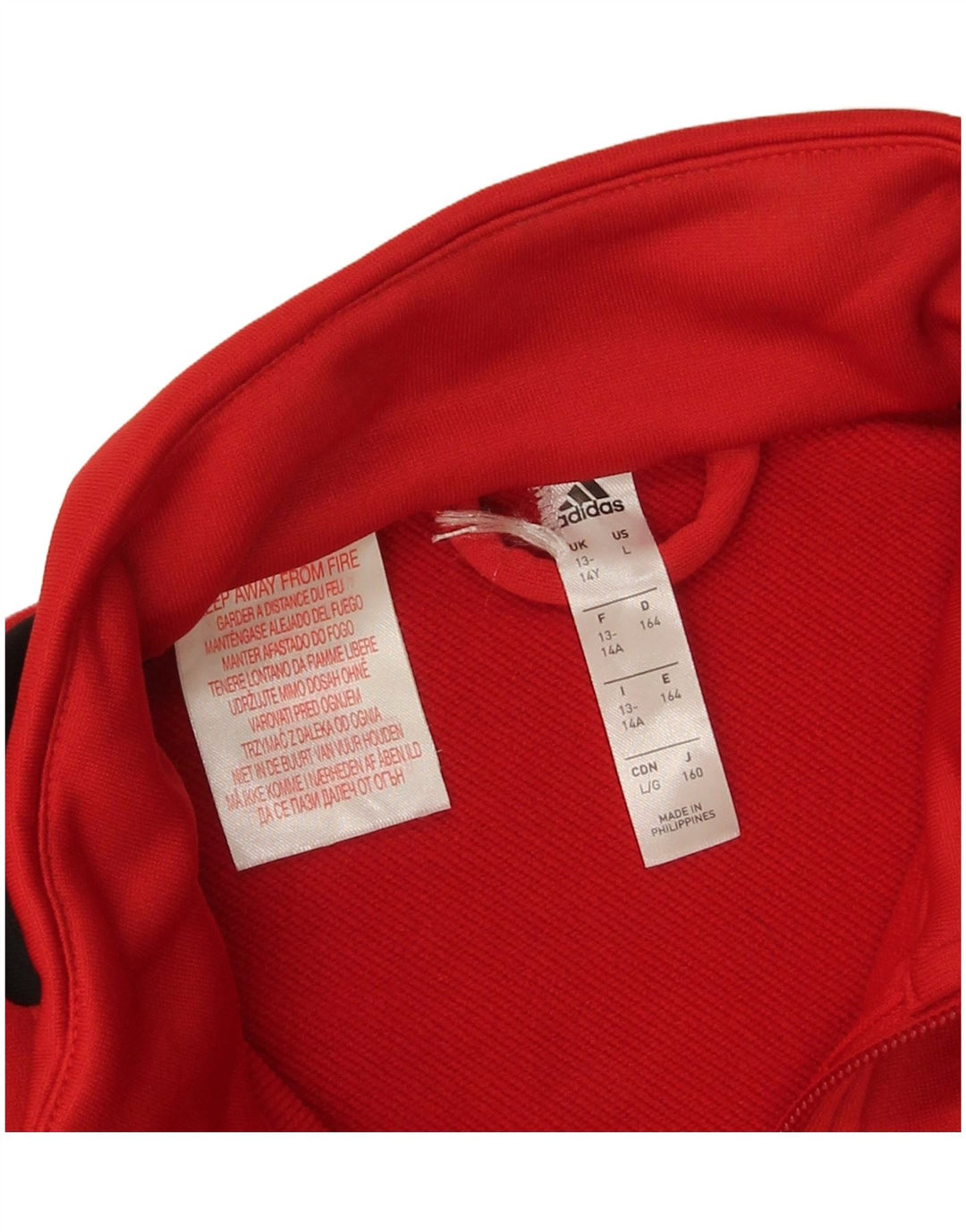 Adidas Træningsdragt Topjakke til drenge 13-14 år Rød Colourblock Polyester