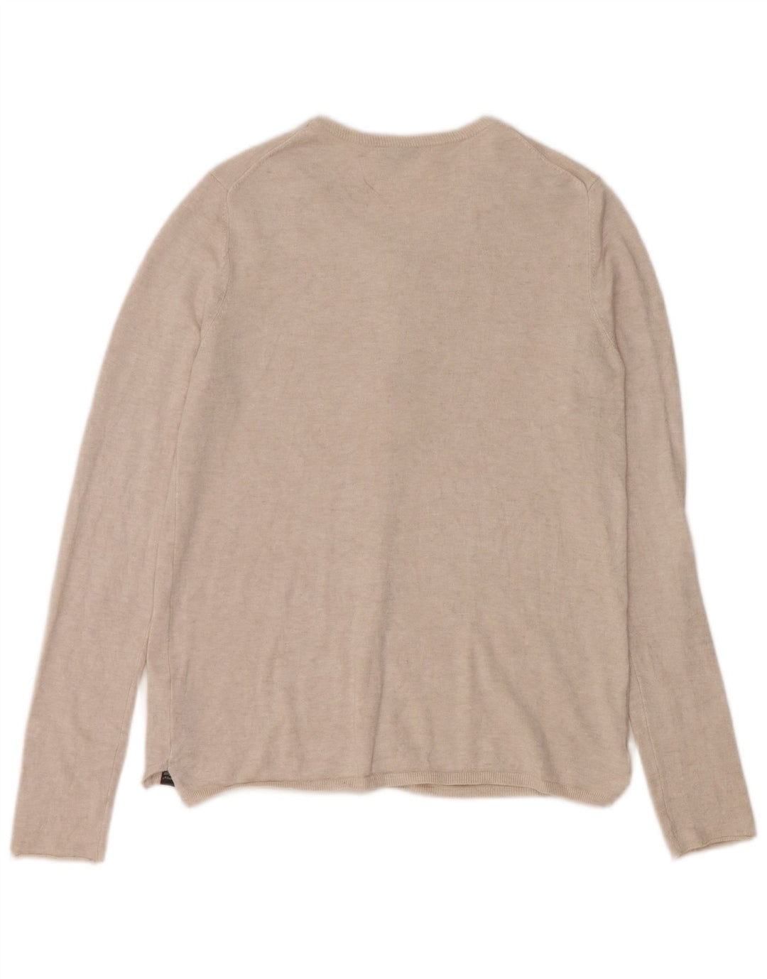Zara Dame Cardigan Sweater UK 14 Stor Beige Viscose