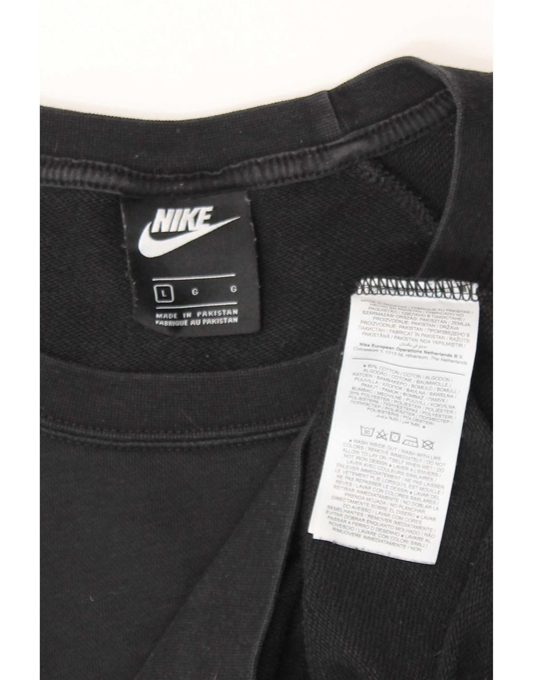 Nike Sweatshirt til mænd, stor sort bomuld