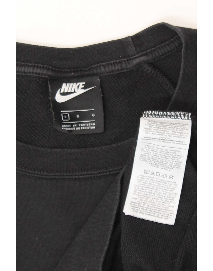 Nike Sweatshirt til mænd, stor sort bomuld