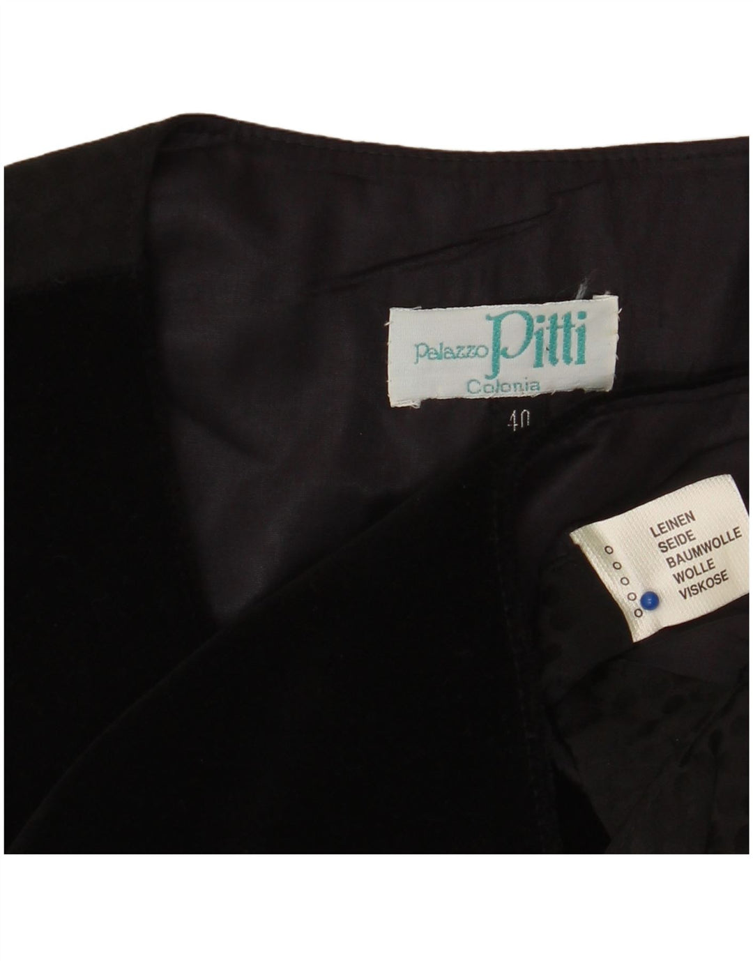PITTI grafisk vest til kvinder EU 40 Medium sort hør