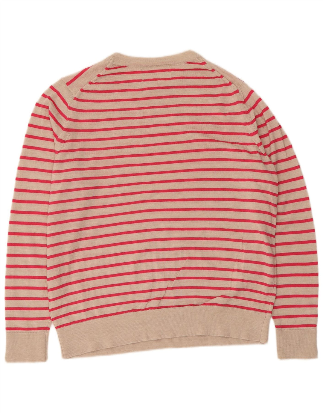 Marks & Spencer Dame sweater med rund hals DK 14 Medium Beige Stribet