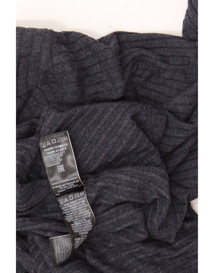 Marks & Spencer langærmet basiskjole til kvinder UK 16 Large Navy Blue