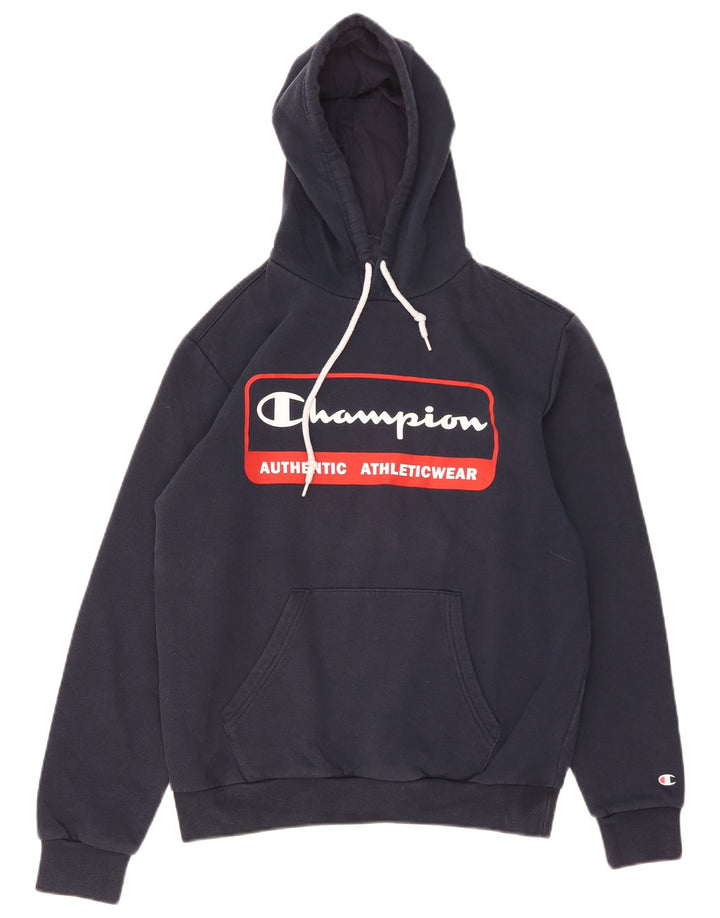 Champion Herre grafisk hættetrøje Jumper Medium marineblå bomuld