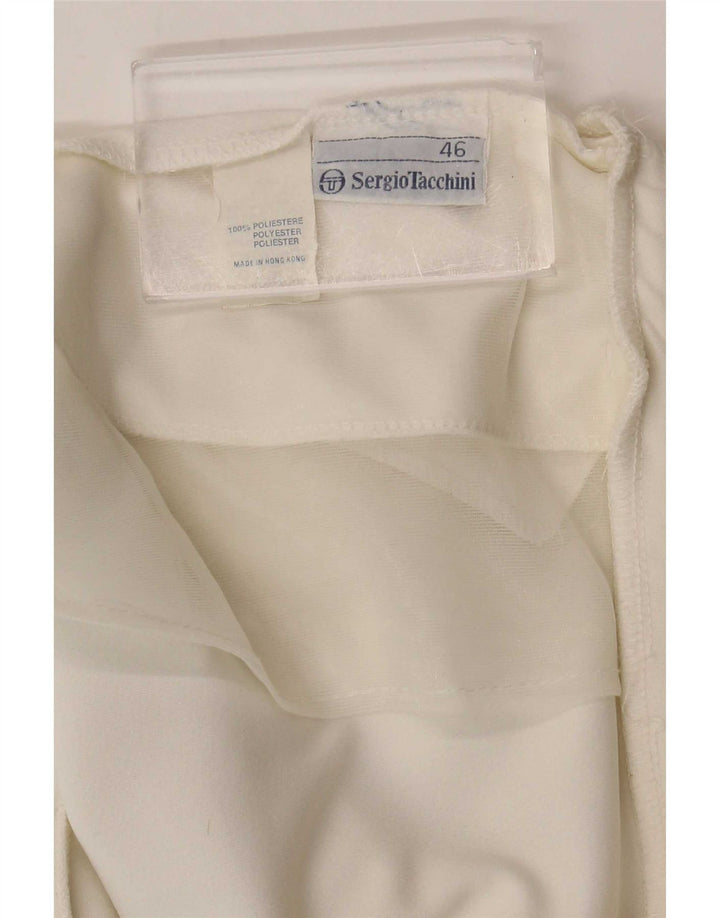 Sergio Tacchini Graphic Sports Shorts til kvinder IT 46 Large White Polyester
