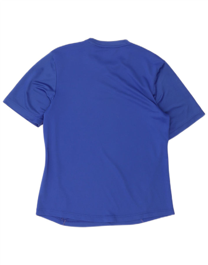 Adidas Herre Climalite T-Shirt Top Medium Blue Polyester