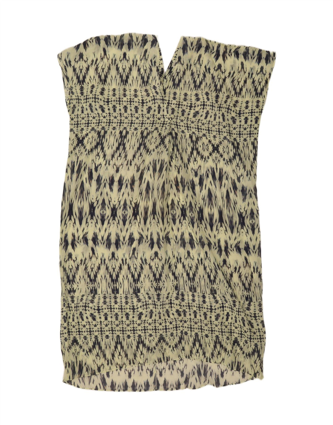 ZARA Kvinders abstrakt mønster Oversized Shift Dress UK 14 Medium Green