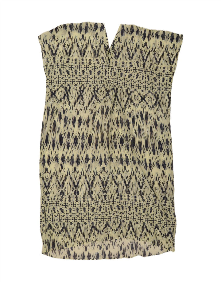 ZARA Kvinders abstrakt mønster Oversized Shift Dress UK 14 Medium Green