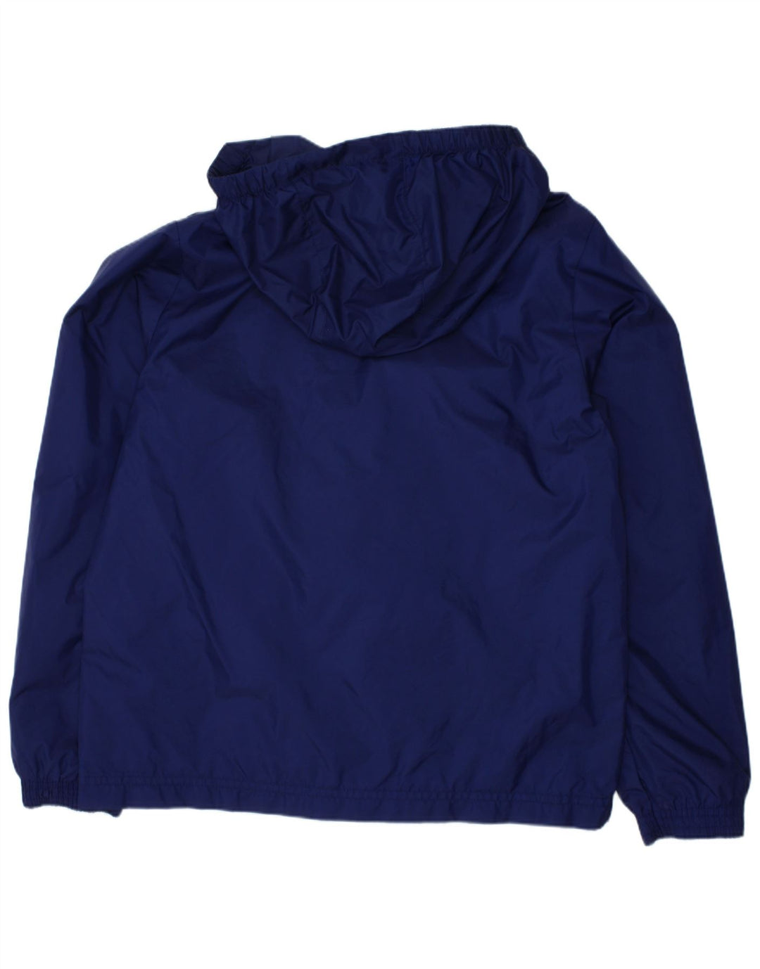 ADIDAS Boys Hooded Rain Jacket 9-10 Years Navy Blue Polyamide