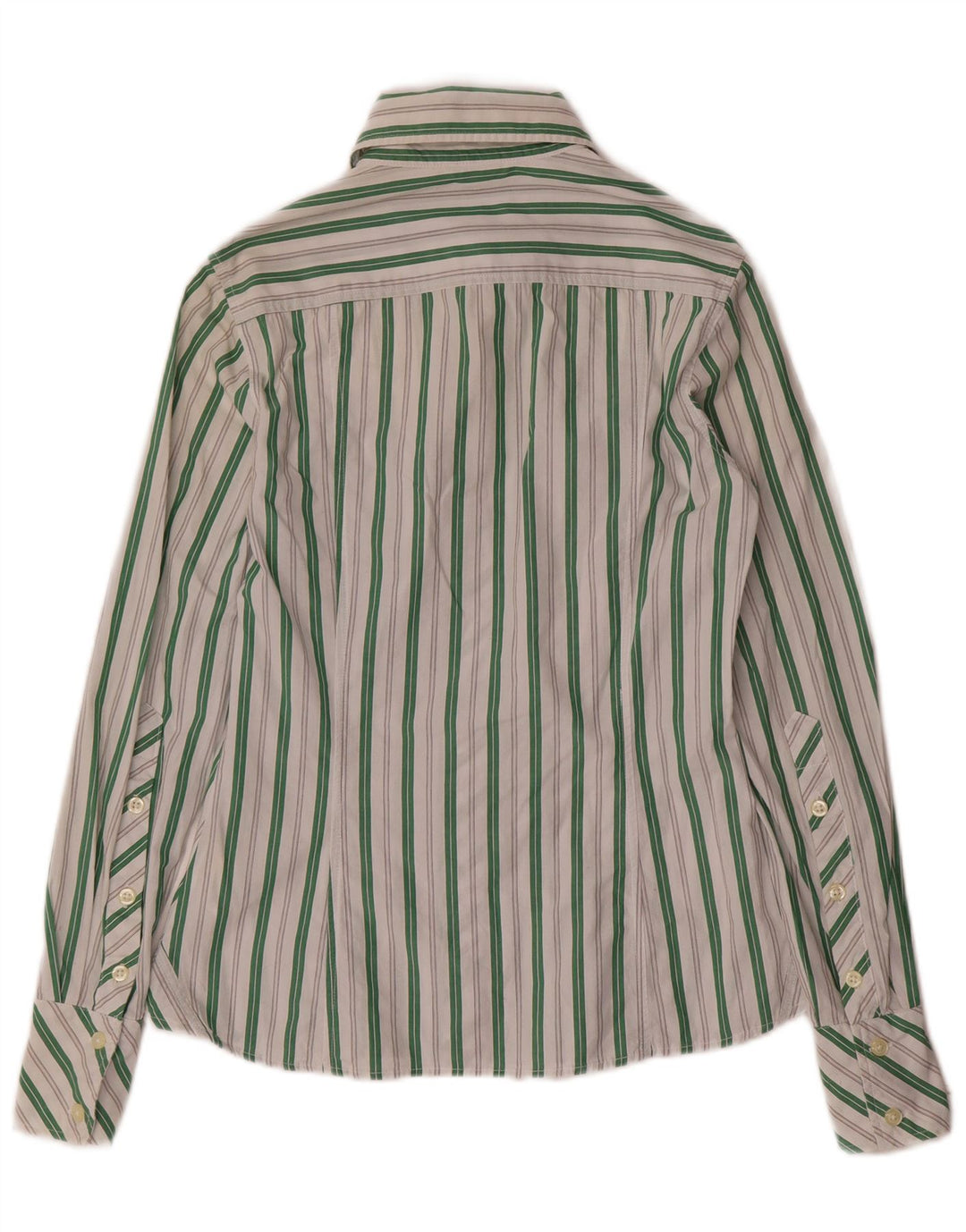 Benetton Dameskjorte UK 6 XS Hvidstribet bomuld