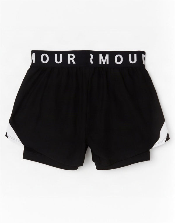 Under Armour Graphic Sports Shorts til kvinder UK 8 Small Black Colourblock
