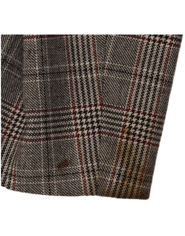 JIGSAW Dame Dobbeltradet Blazer Jacket UK 14 Large Grey Houndstooth