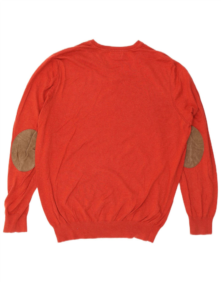 Massimo Dutti Herre V-hals sweater 2XL Rød Bomuld