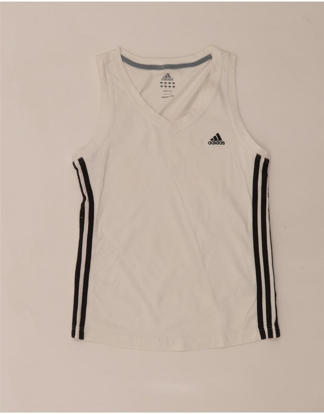 Adidas Dame Vest Top UK 14 Medium Hvid Bomuld