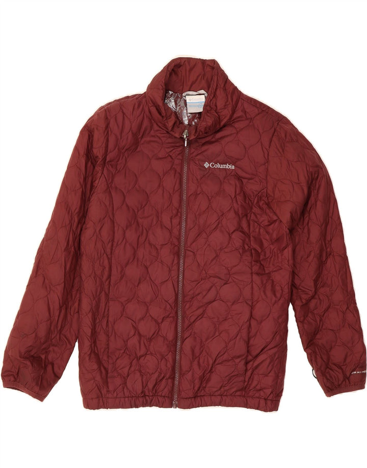 COLUMBIA Womens Interchange Quilted Jacket UK 14/16 Large Burgundy Vintage Columbia and Second-Hand Columbia from Messina Hembry 
