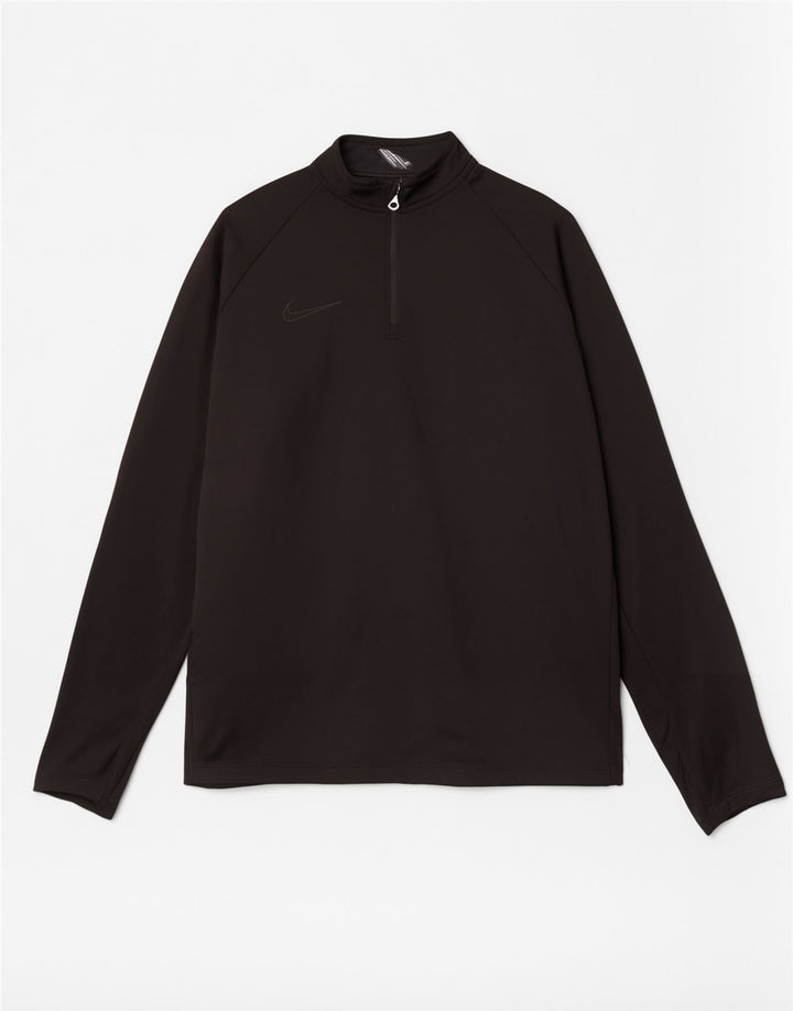 Nike Boys Dri Fit Pullover med lynlås-hals træningsdragt Top 13-14 år XL Sort