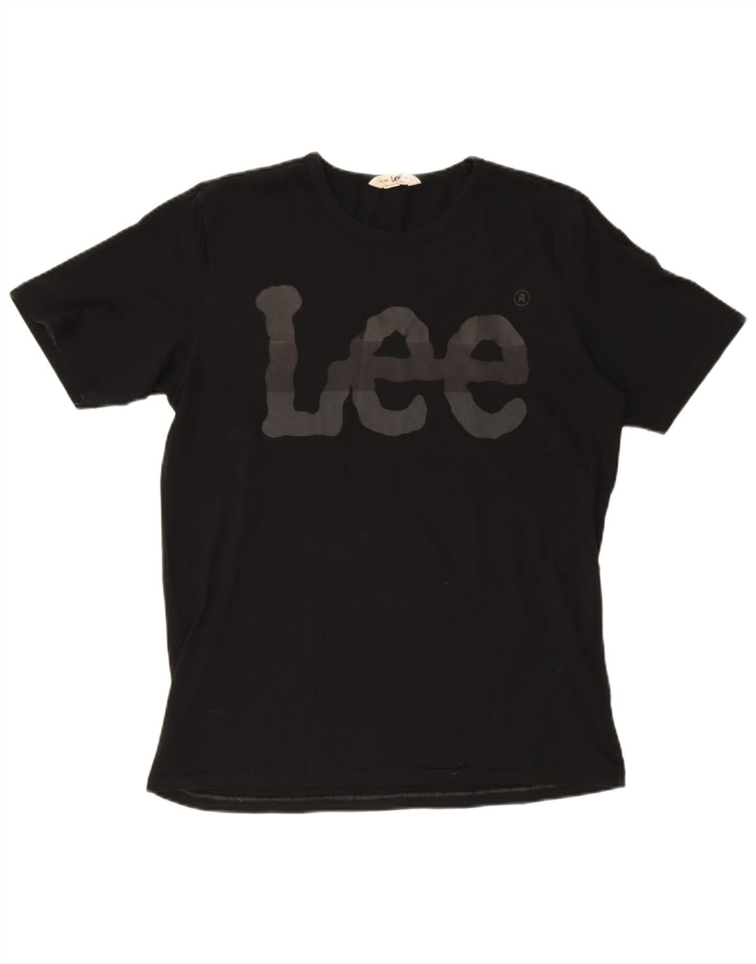 LEE Grafisk T-shirt top til mænd, stor sort bomuld