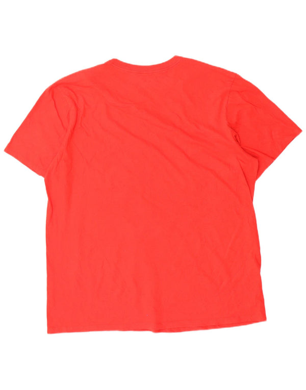 Nike Herre Athletic Cut Grafisk T-Shirt Top XL Rød Bomuld