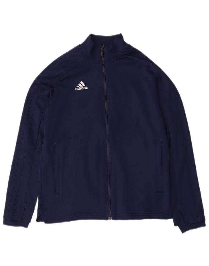 Adidas Drenge Træningsdragt Topjakke 11-12 År Marineblå Polyester