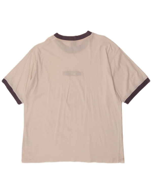 Nike grafisk T-shirt top til mænd UK 45/47 XL Hvid Colourblock Bomuld