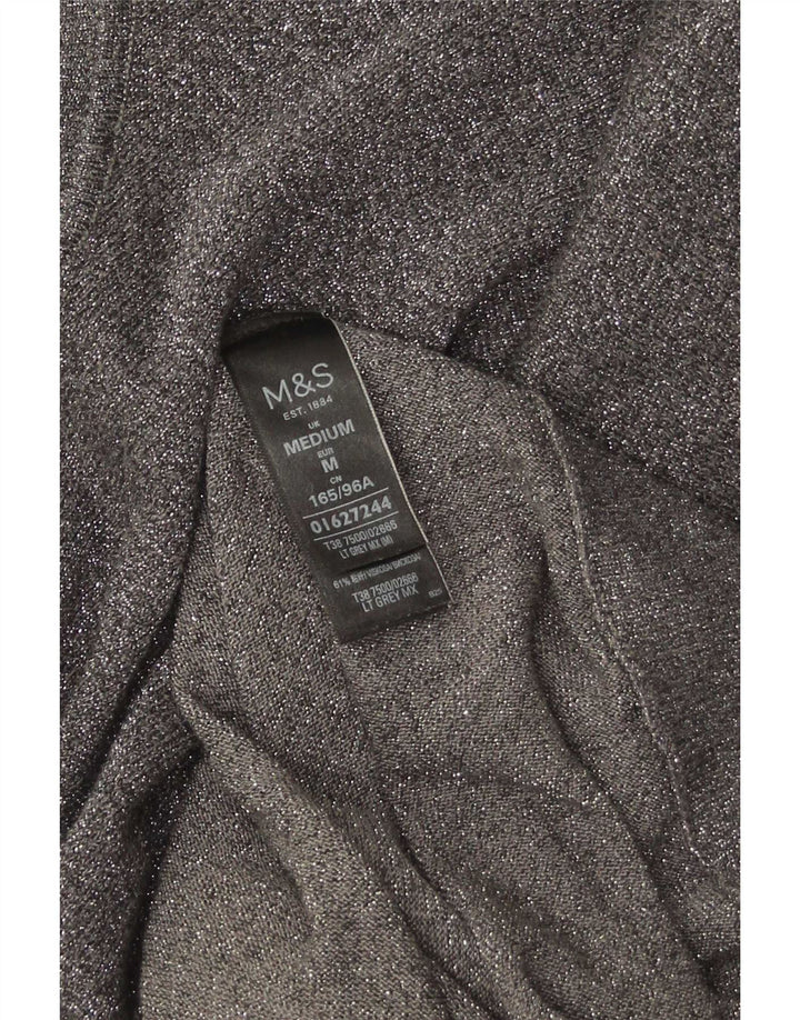 Marks & Spencer Dame Turtle Neck Jumper Sweater UK 14 Medium Grey Flecked