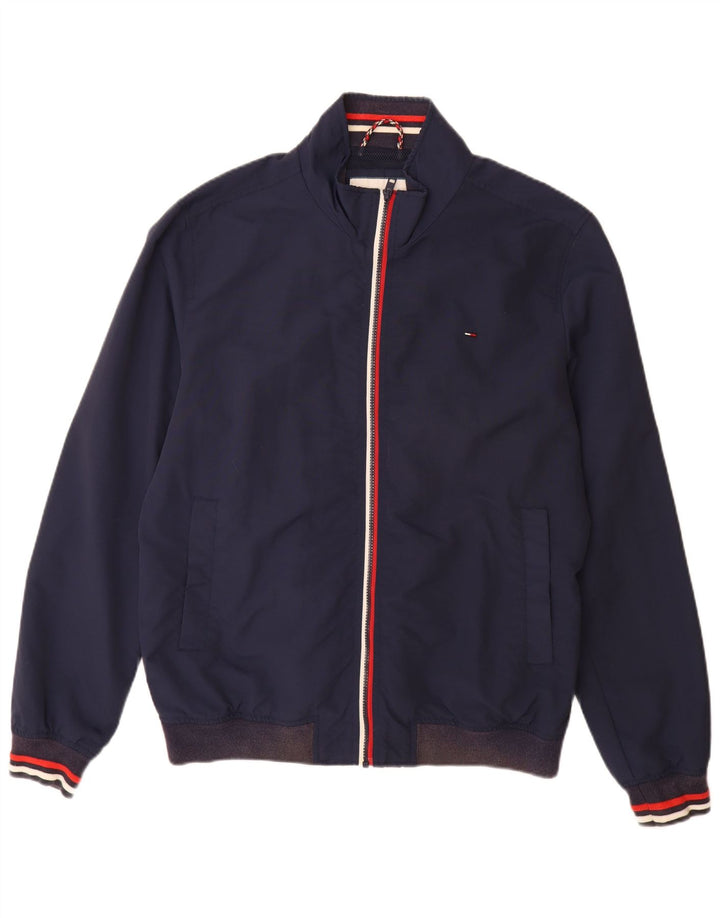 Tommy Hilfiger Herre Bomber Jacket UK 44 2XL Navy Blue Polyamide