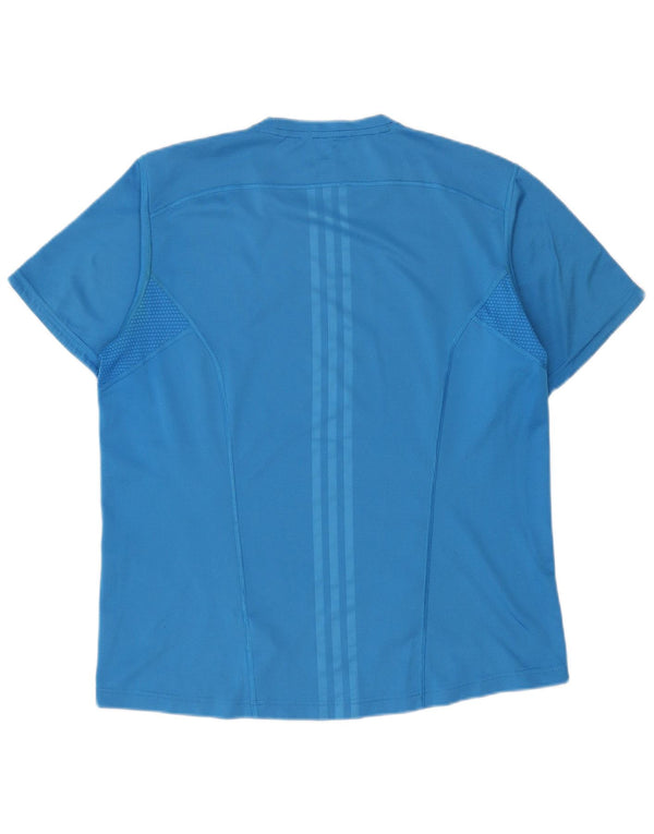 Adidas Herre T-Shirt Top Stor Blå Polyester