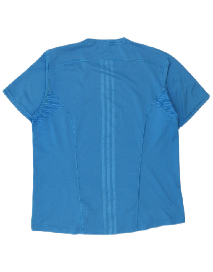 Adidas Herre T-Shirt Top Stor Blå Polyester