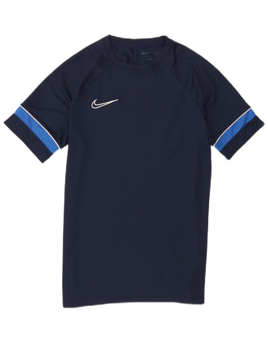 Nike Herre Dri Fit T-shirt Top Medium Navy Blue Colourblock