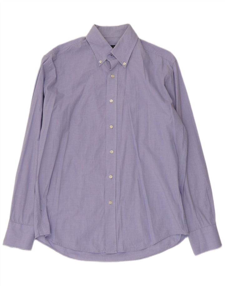 Dacks herre Slim Fit skjorte Medium Blue Houndstooth