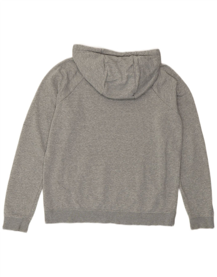 NIKE Mens Hoodie Jumper Small Grey Flecked Cotton